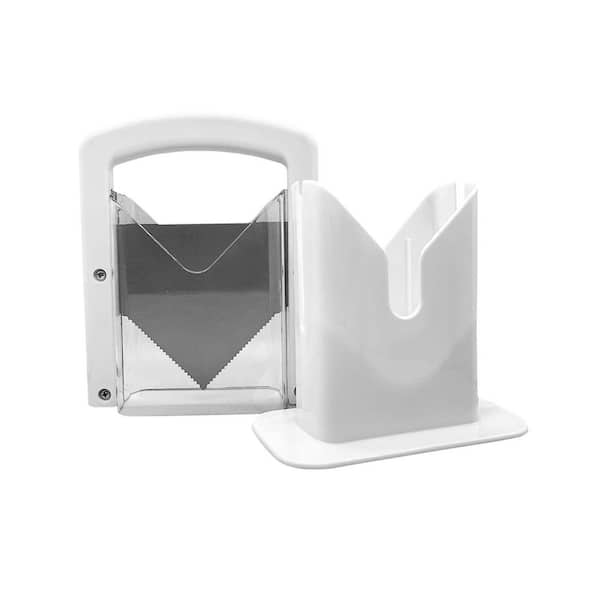 Stainless Steel Bagel Cutter with Safety Guard, Easy Slice and Clean, Multi-Use Kitchen Slicer Tool