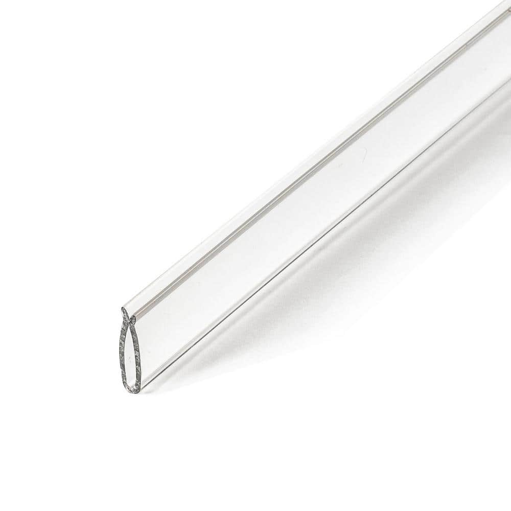 9/16 in. D x 5/32 in. W x 36 in. L Clear Butyrate Plastic U-Channel Mouldin