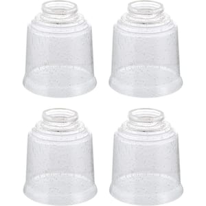 2-1/4 in. Fitter x Dia 4-1/2 in. x 4-7/8 in. H, 4PK - Lighting Accessory - Replacement Glass - Clear and Seeded