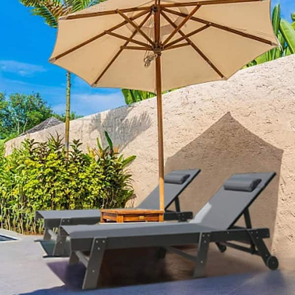 vmgreen Outdoor Patio Chaise Lounge Small Headrest Waterproof