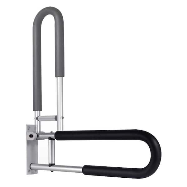 23.6 in. Toilet Handrails, Handicap Grab Bar Rail for Elderly, Bathroom Safety Bar, Handicapped Handrail
