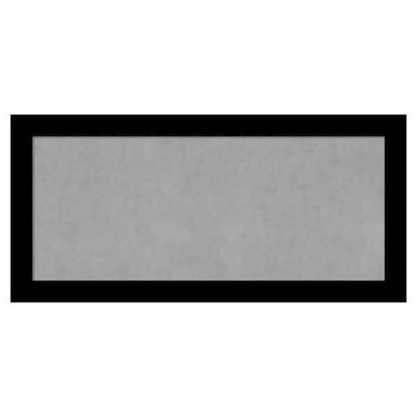 Amanti Art Basic Black 53 in. x 25 in. Framed Magnetic Board