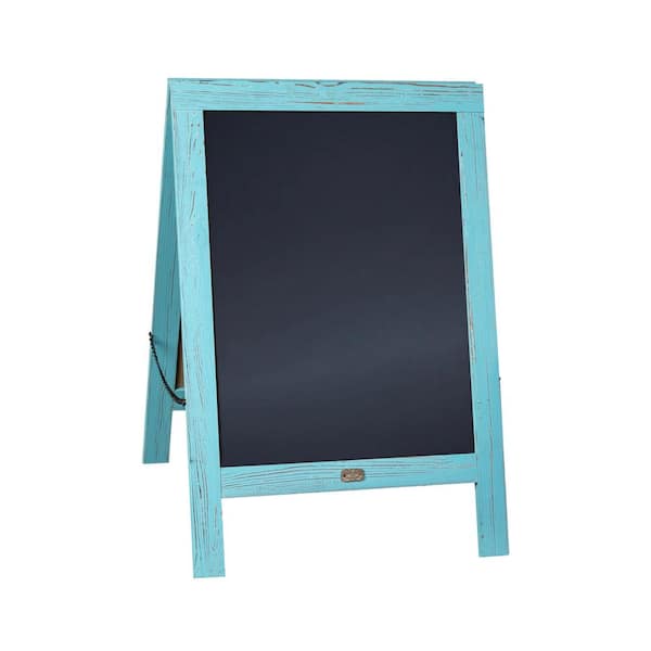 Carnegy Avenue Robin Blue 30"H x 20"W Magnetic A-Frame Chalkboard