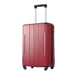 1-Piece Red Hardshell Lightweight Durable ABS Luggage Set with TSA Lock 20 in. (Single Luggage)