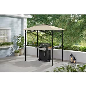 8 ft. x 5 ft. Khaki Instant Canopy Pop Up Grill Gazebo