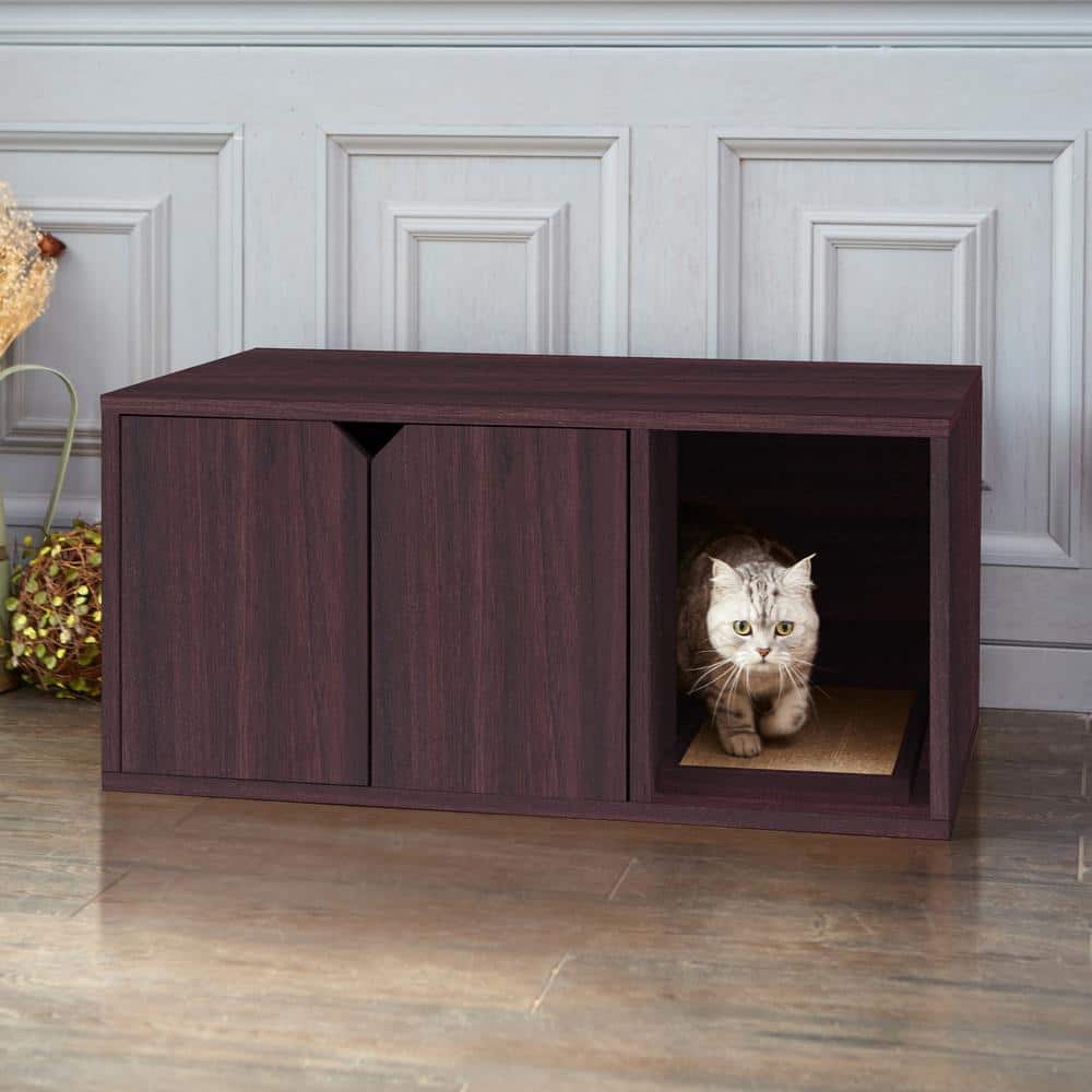 Espresso Eco-Friendly zBoard Cat Litter Box Enclosure