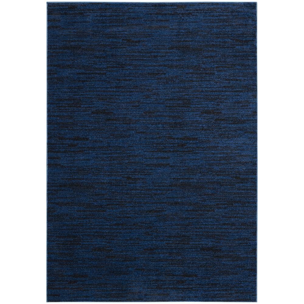 Nourison Essentials 4 ft. x 6 ft. Midnight Blue Solid Indoor/Outdoor ...