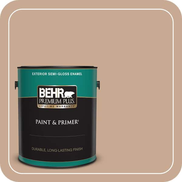 BEHR PREMIUM PLUS 1 gal. #ECC-42-1 Fox Hill Semi-Gloss Enamel Exterior Paint & Primer