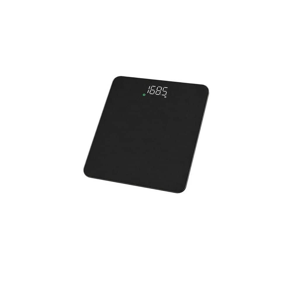 1-Piece 400 lb. Scale for Body Weight, High Accuracy 0.1 lb. Digital Weight Scale LED and Step On, in Spray Silver Black