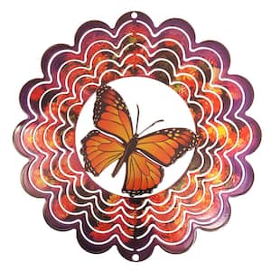 11 Inch Kaleidoscope Monarch Butterfly Wind Spinner