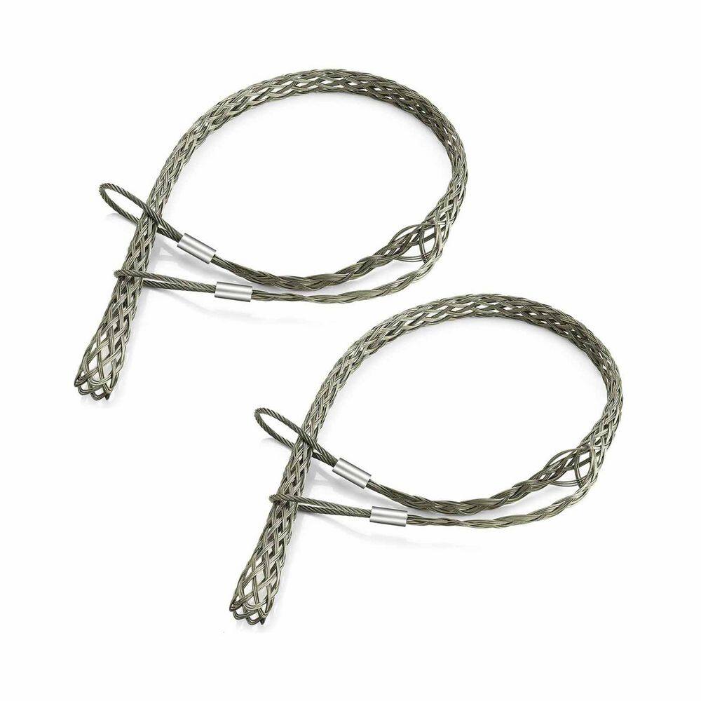 Heavy Wire Cable Mesh Pulling Grip Double Head Cable Pulling Sock Stainless Steel 49 in. Silver (2-Pack) price history on PriceWatchPro