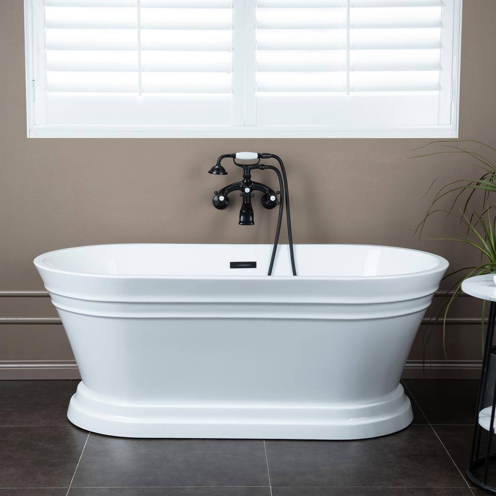Oil Rubbed Bronze Wall Mount Tub Faucet with Handshower