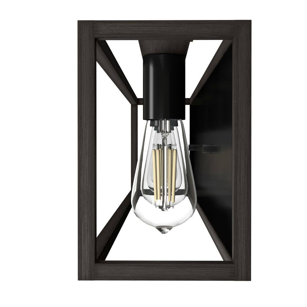Squire Manor 33" Matte Black Outdoor Dimmable Vanity Light