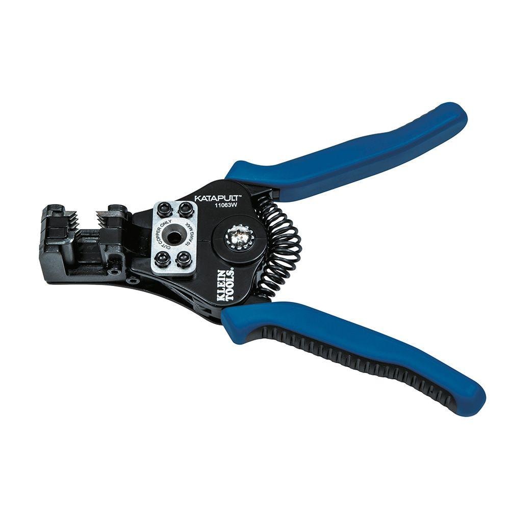 Klein Tools Katapult Wire Stripper And Cutter For 8 Awg Solid And 10 22 Awg Stranded Wire w The Home Depot