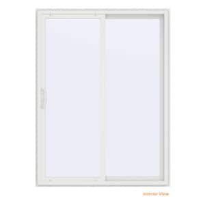 60 in. x 80 in. V-4500 Contemporary White Vinyl Right-Hand Full Lite Sliding Patio Door