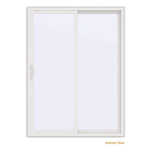 60 in. x 80 in. V-4500 Contemporary White Vinyl Right-Hand Full Lite Sliding Patio Door