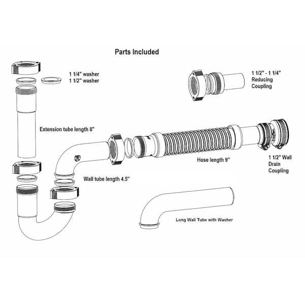 SnappyTrap Universal Drain Kit For Bathroom Sinks DK-105