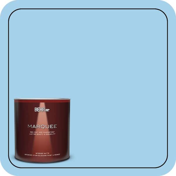 BEHR MARQUEE 1 qt. #550A-3 Little Pond Matte Interior Paint & Primer
