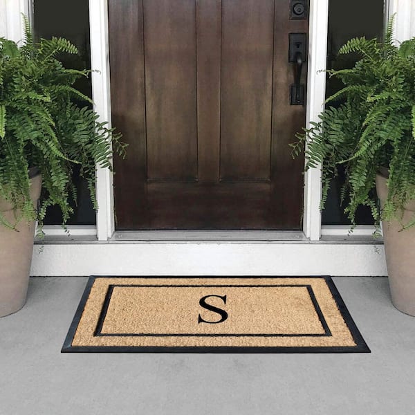 A1HC popular Rubber Pin Welcome Door Mat for Outdoor Entrance, Mats for Front Door Indoor/Outdoor Non-Slip Backing Rubber Durable Doormat 24