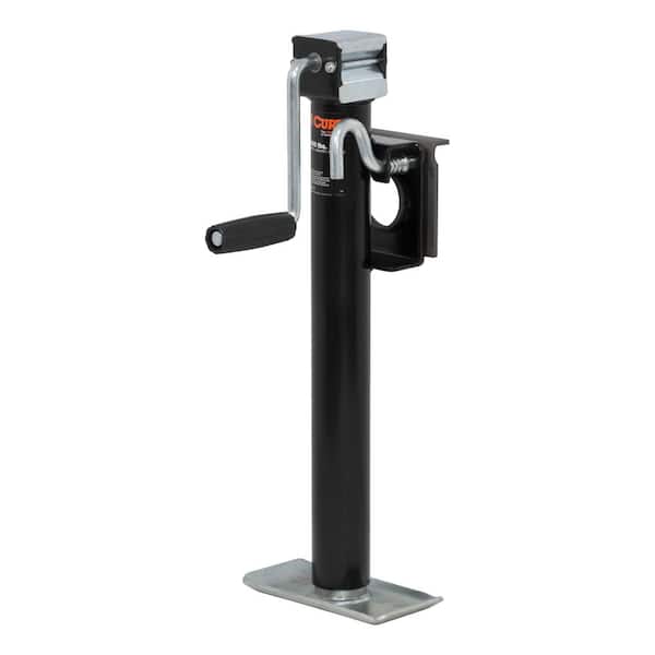 CURT Bracket-Mount Swivel Jack with Side Handle (2,000 lbs., 15" Travel)
