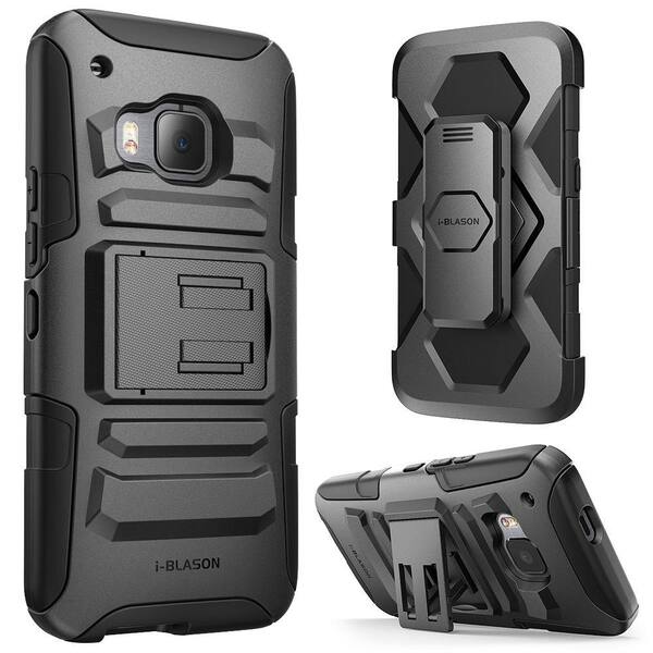 i-Blason Prime Dual Layer Holster Case for HTC One M9, Black