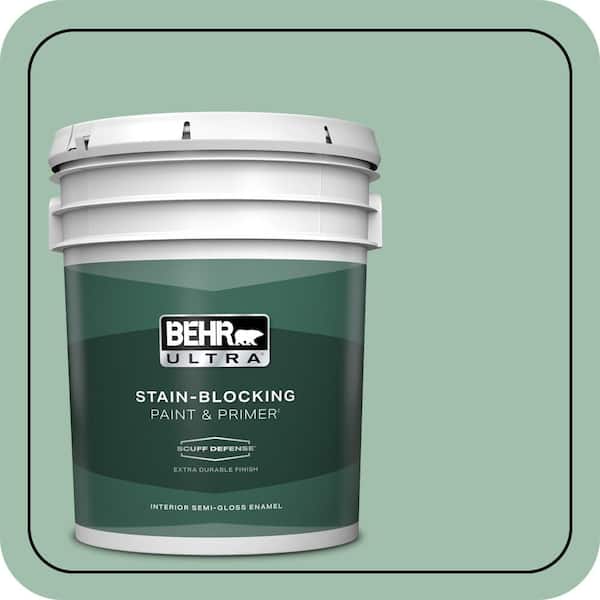 BEHR ULTRA 5 gal. #MQ6-13 Spring Reflection Extra Durable Semi-Gloss Enamel Interior Paint & Primer