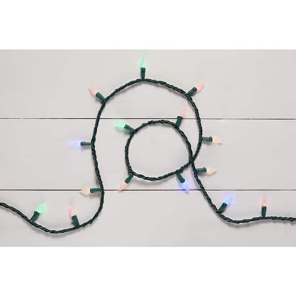 Home Holiday Accent 100L Multi Faceted Christmas C9 LED String Lights Home  Accents Holiday. Two sets of 50 lights and over a 32-ft. length. Energy-e