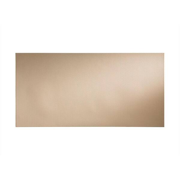 Fasade Square 96 in. x 48 in. Decorative Wall Panel in Almond