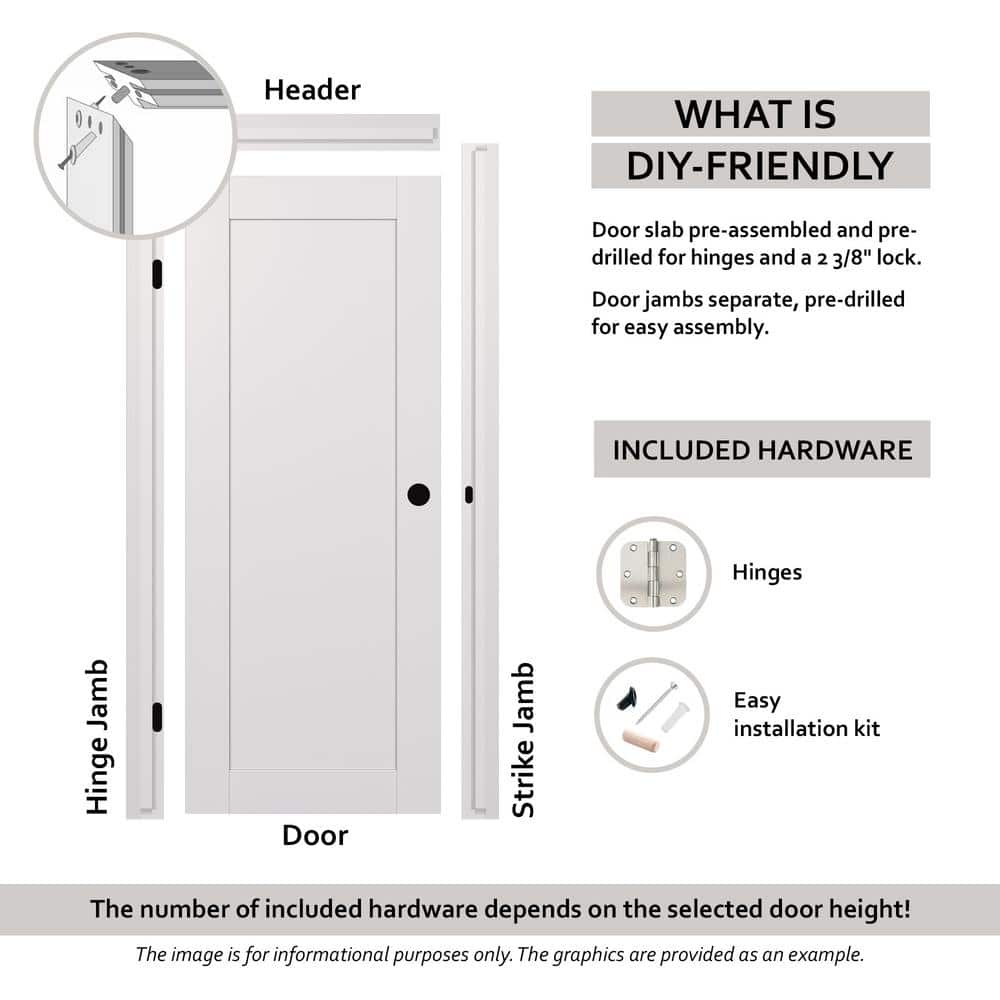 Bianco Noble Frosted Glass and Pine Composite Interior Door
