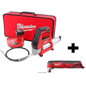 M12 12V Lithium-Ion Cordless Grease Gun Kit with M12 Multi-Tool