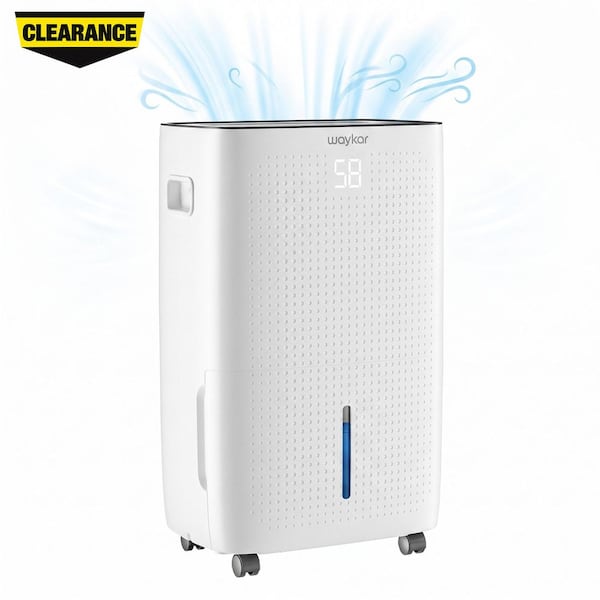 150 pt. Energy Star Dehumidifier with Pump and Drain Hose for Basement, Garage and Bedroom Up to 7,000 sq. ft. in White