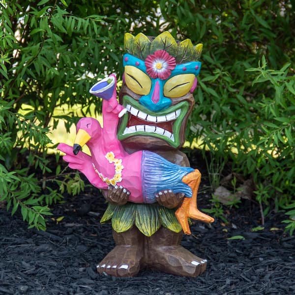 Northlight 15 in. Solar Lighted Polynesian Outdoor Garden Tiki