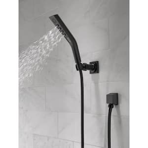 3-Spray Patterns 1.75 GPM 1.81 in. Wall Mount Handheld Shower Head with H2Okinetic in Matte Black