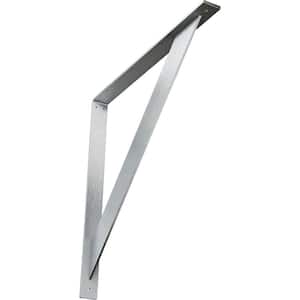 24 in. x 2 in. x 24 in. Steel Unfinished Metal Traditional Bracket