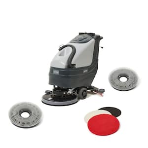 DAPPER SUPPLY Commercial Cordless Walk Behind Floor Scrubber Machine in ...
