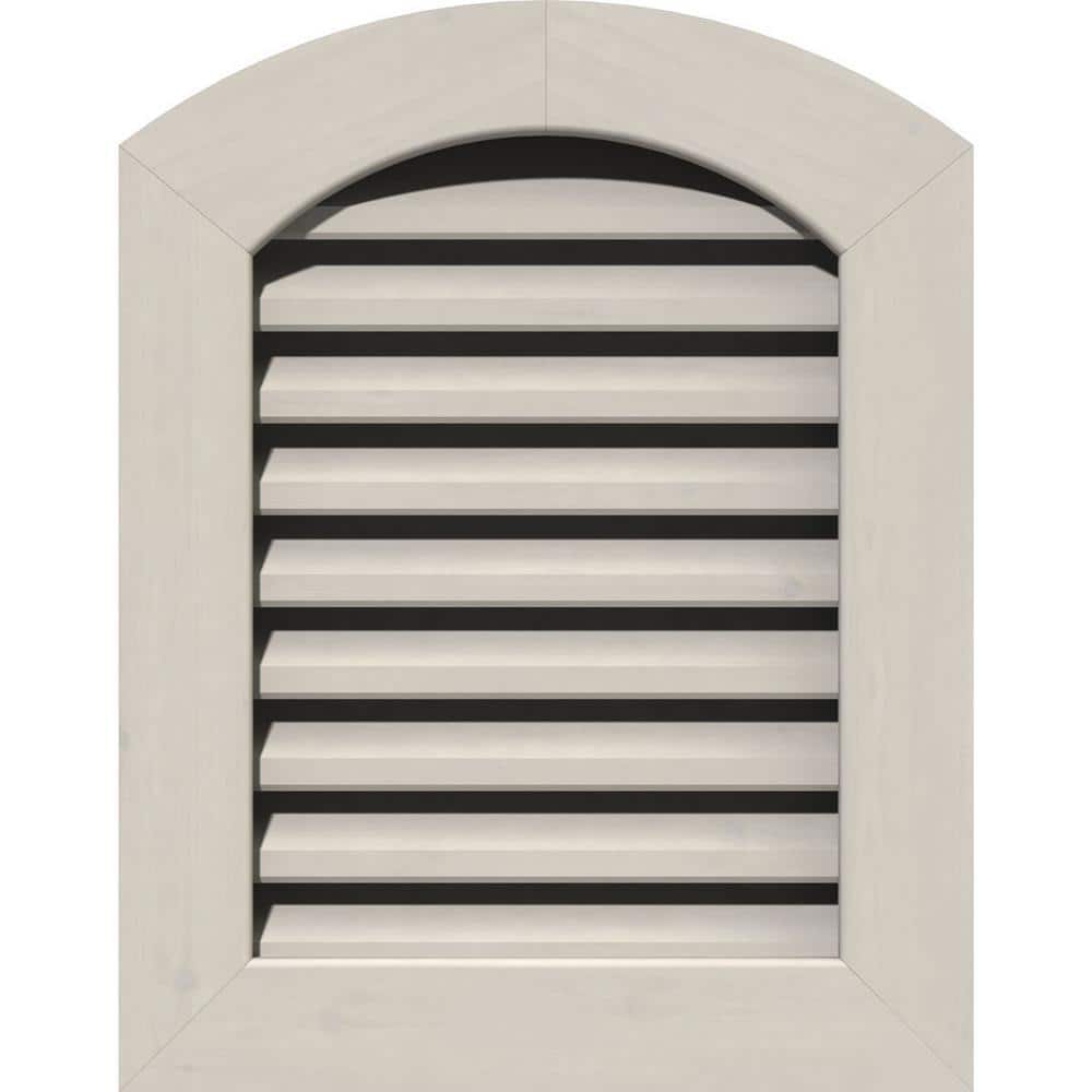 27 x 39 Rectangular Primed Smooth Pine Wood Paintable Gable Louver Ven