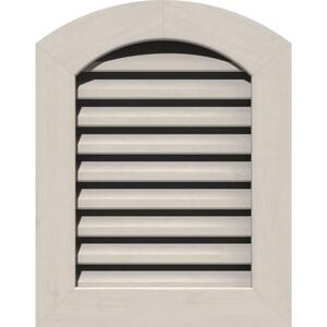19 in. x 27 in. Diamond Primed Smooth Western Red Cedar Wood Paintable Gable Louver Vent