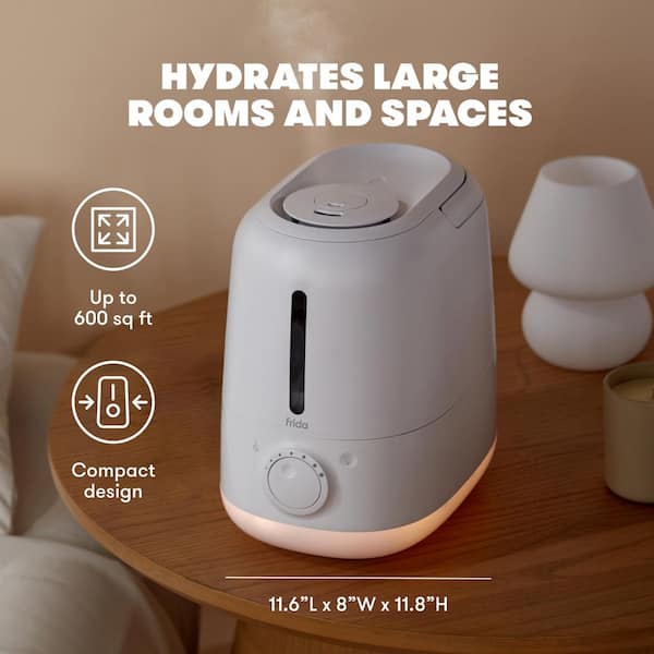 1.6 Gallon 3-in-1 XL 6L Top Fill Humidifier, Cool Mist, Diffuser, Nightlight, Auto Shut-Off for Large Rooms, Quiet