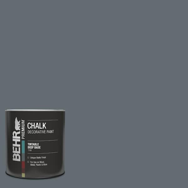 BEHR PREMIUM 1 qt. #BCP44 Onyx Gray Interior Chalk Decorative Paint