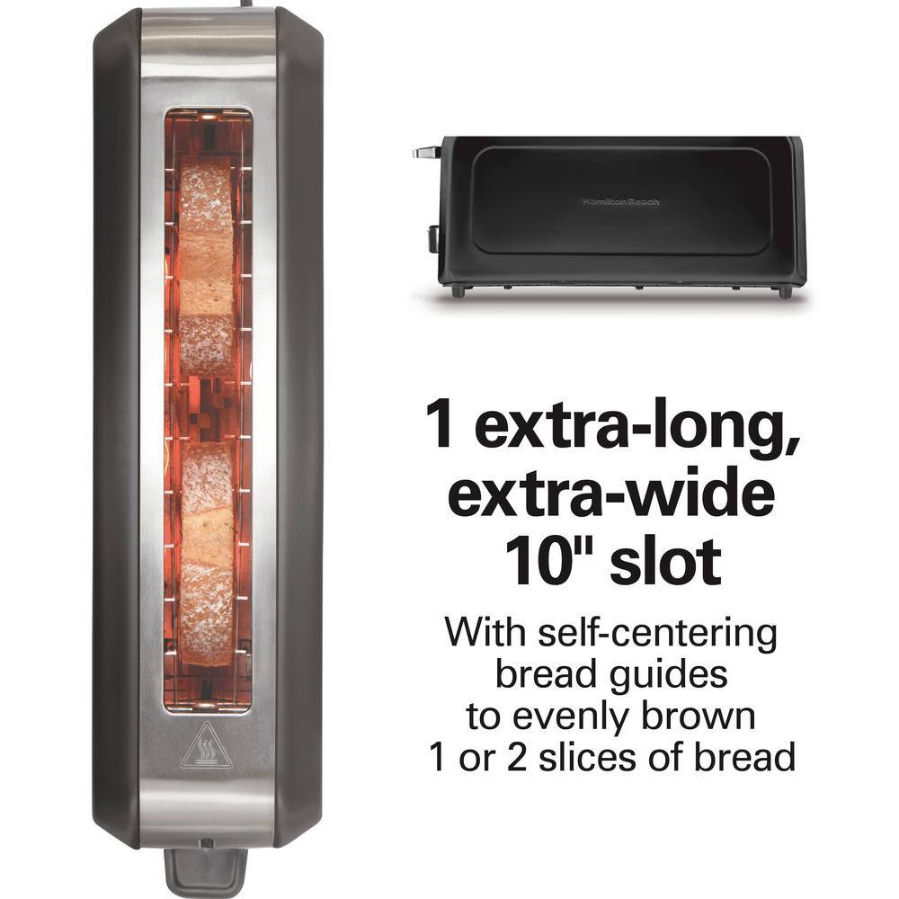 Hamilton Beach Black Stainless Steel Long Slot 2-Slice Toaster