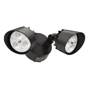 Black Bronze Outdoor LED Wall-Mount Flood Light with Photocell