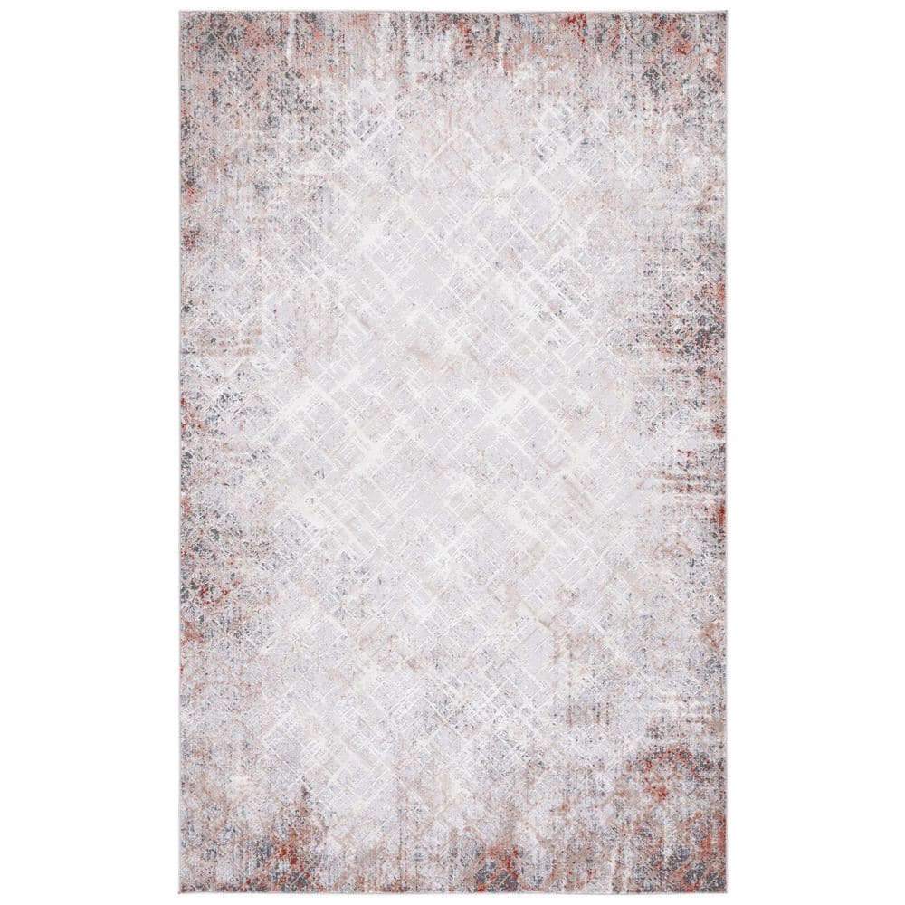 Vogue 5 ft. x 8 ft. Rust/Gray Distressed Diamond Area Rug price history on PriceWatchPro