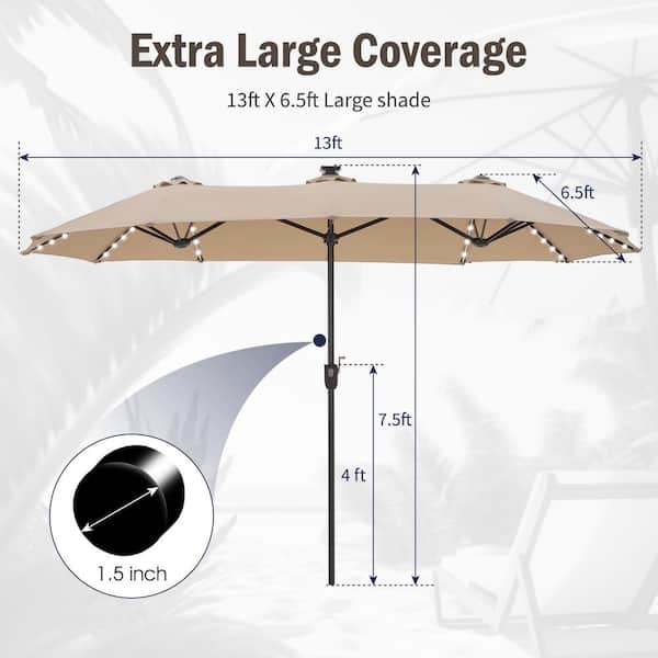 corliving 13 x 11 ft aluminum deluxe offset patio umbrella Deluxe Offset Patio Umbrella