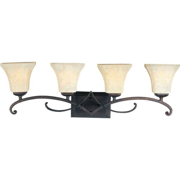 Maxim Lighting Oak Harbor 4-Light Rustic Burnished Bath Vanity Light