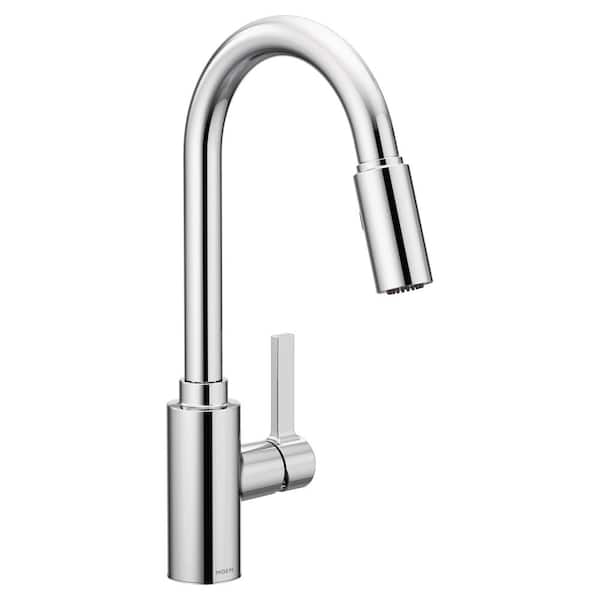 Genta Single-Handle Pull-Down Sprayer Kitchen Faucet with Reflex in Chrome