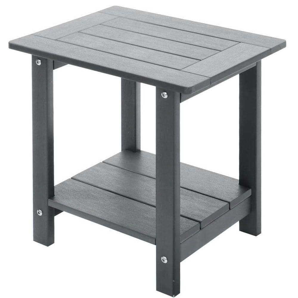 Outdoor Side Table Weather Resistant, Outdoor Rectangular Patio End ...