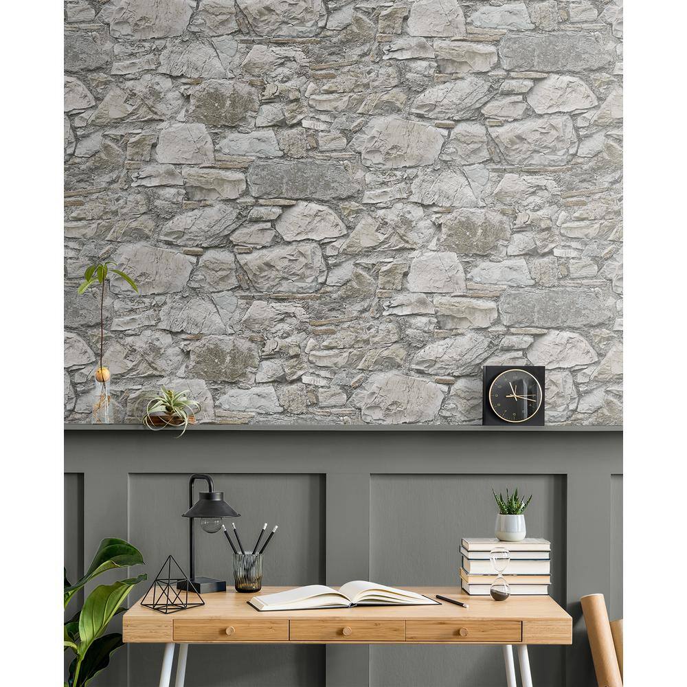 Flax Stone Self-Adhesive Peel and Stick Wallpaper
