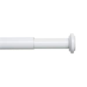 Tension Rod 36 in. - 63 in. Adjustable Length 1 in. Dia Single Curtain Rod in White