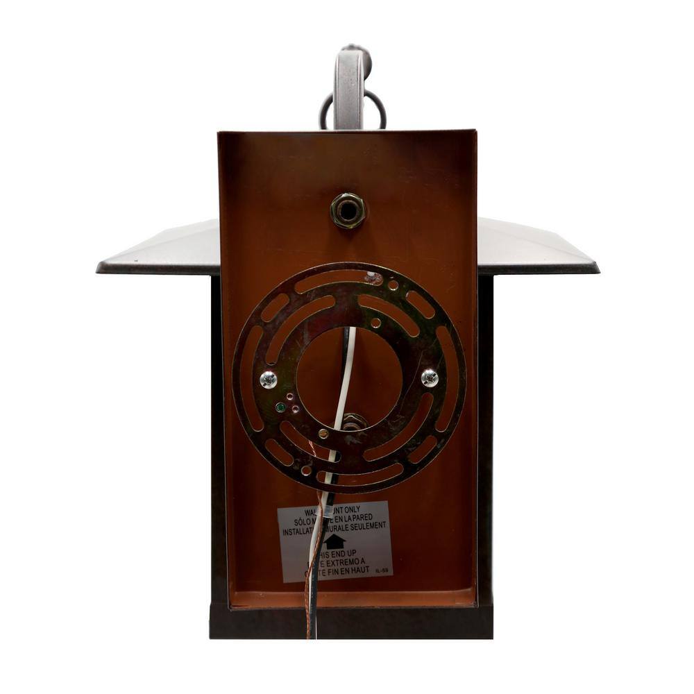 Elegant Bronze Mission-Style Outdoor Wall Lantern Sconce