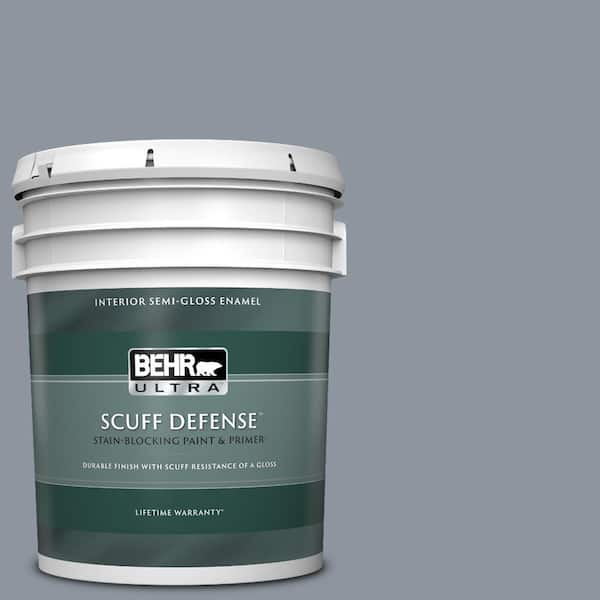 BEHR ULTRA 5 gal. #750F-4 Raging Sea Extra Durable Semi-Gloss Enamel Interior Paint & Primer